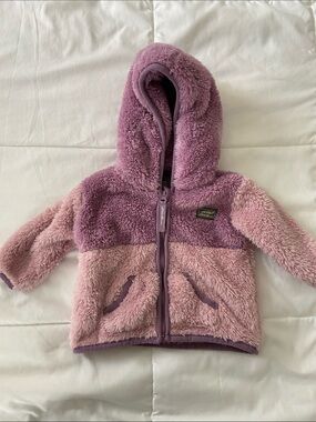 Plush Two-Tone Lavender & Blush Hooded Jacket